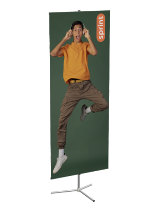 Porte-bannière non rétractable sprint